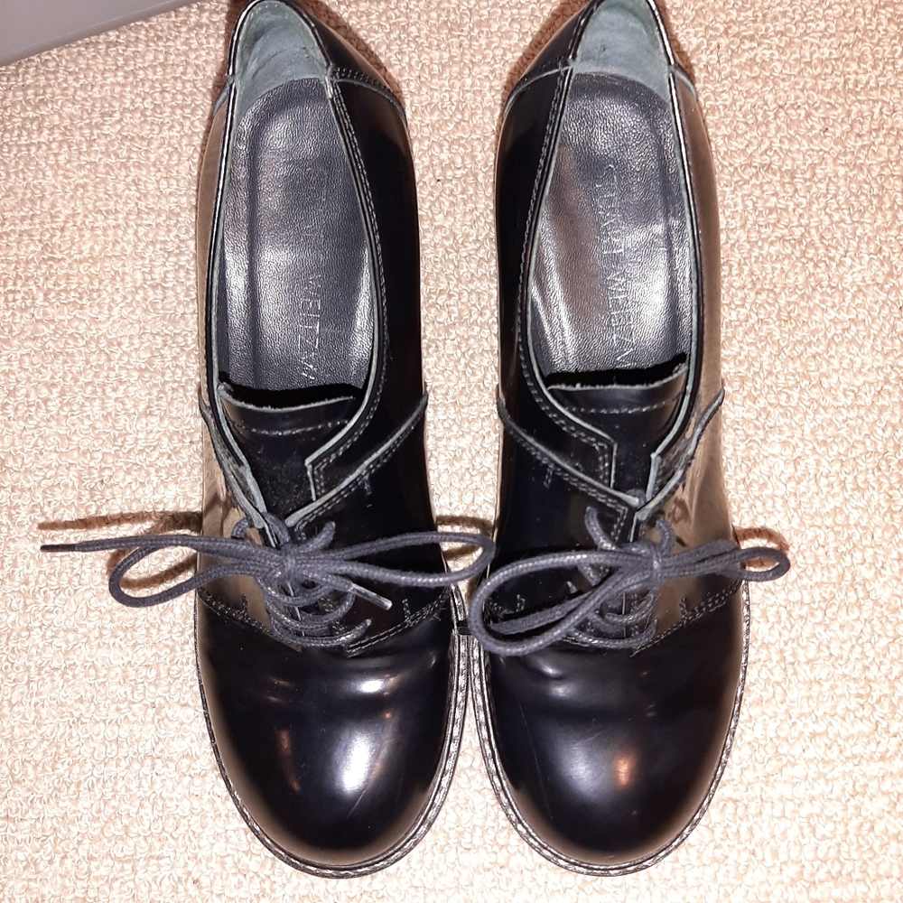 Stuart Weitzman Patent Chunky Heal Shoes